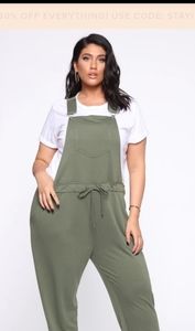 Fashion Nova Olive Jumpsuit 2X NWT